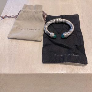 David Yurman Cable Classic Bracelet-Green Onyx